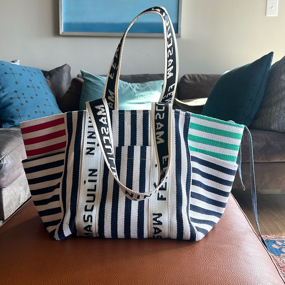 Clare V canvas bateau tote